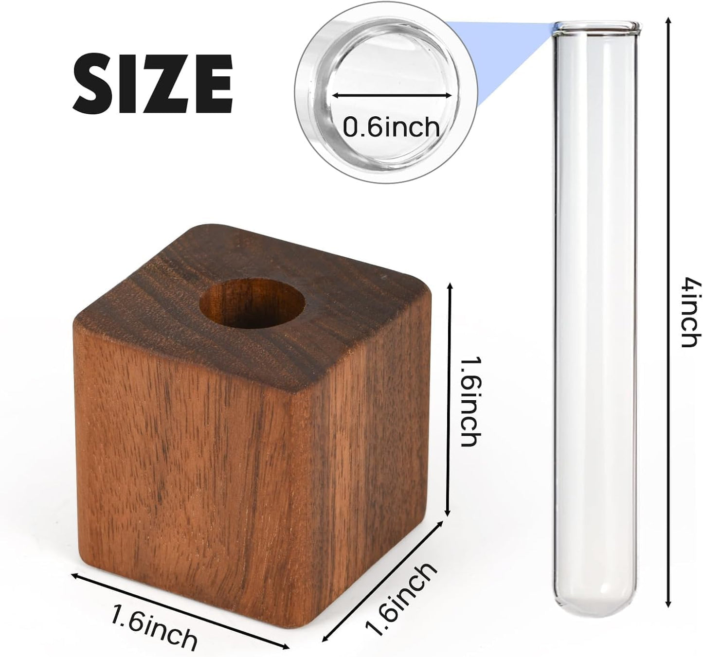Flora Magnetic Flower Vase | Eco-Friendly Wood, Tool-Free Installation 3