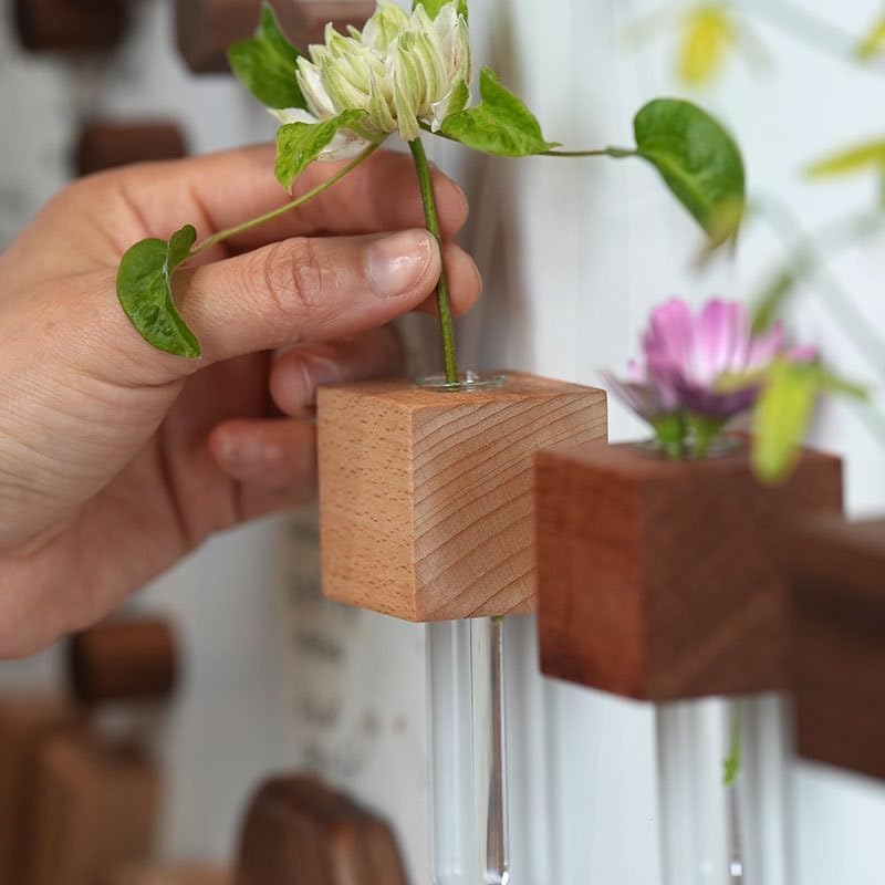 Flora Magnetic Flower Vase | Eco-Friendly Wood, Tool-Free Installation 6