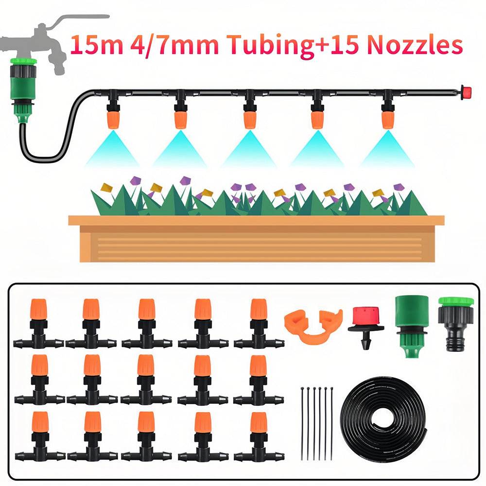 Folio Drip Irrigation System | High-Quality Watering Kit with Adjustable Nozzles 10
