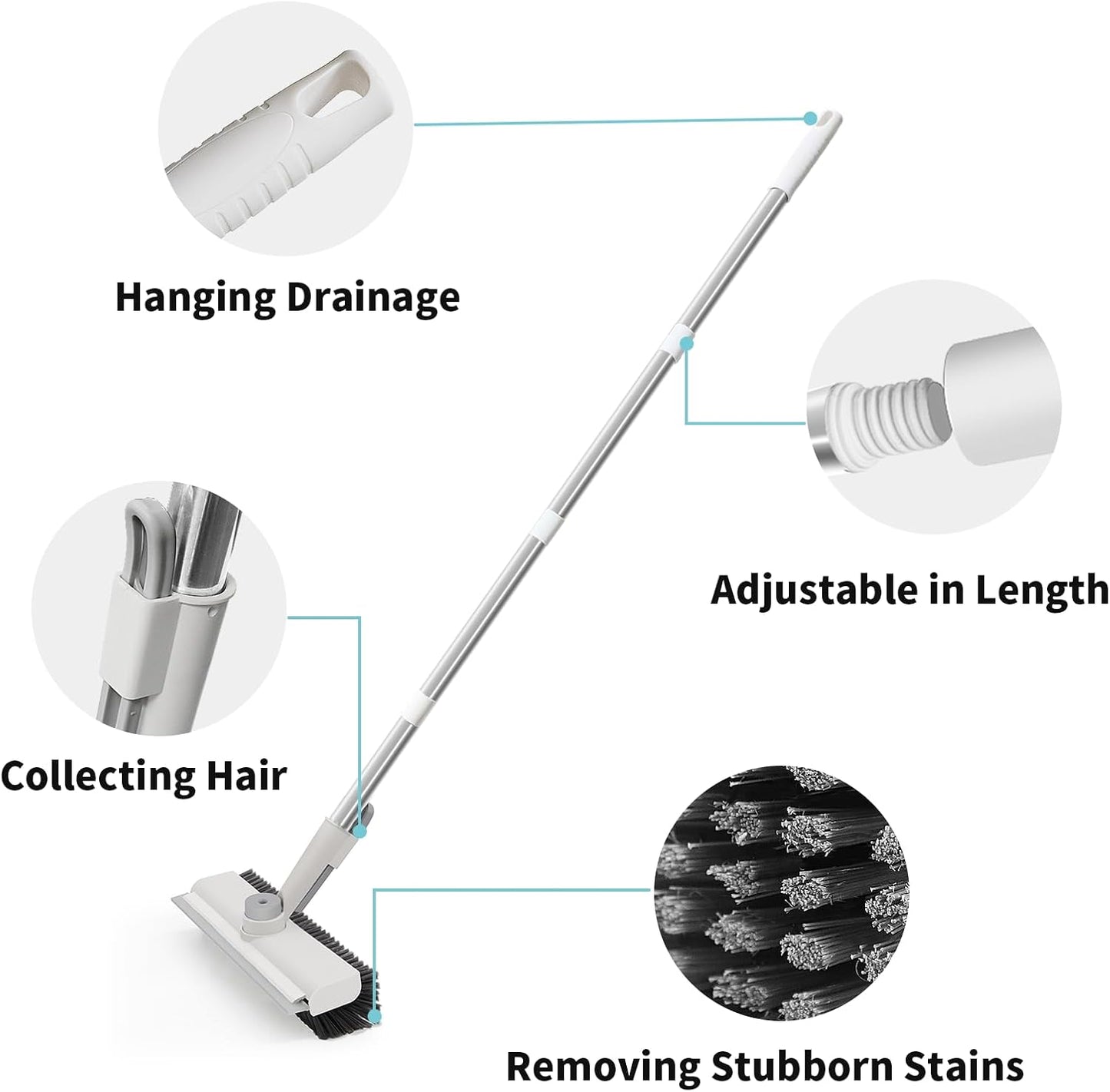 Fresco Floor Scrub Brush | 3-in-1 Heavy-Duty with Long Handle 6
