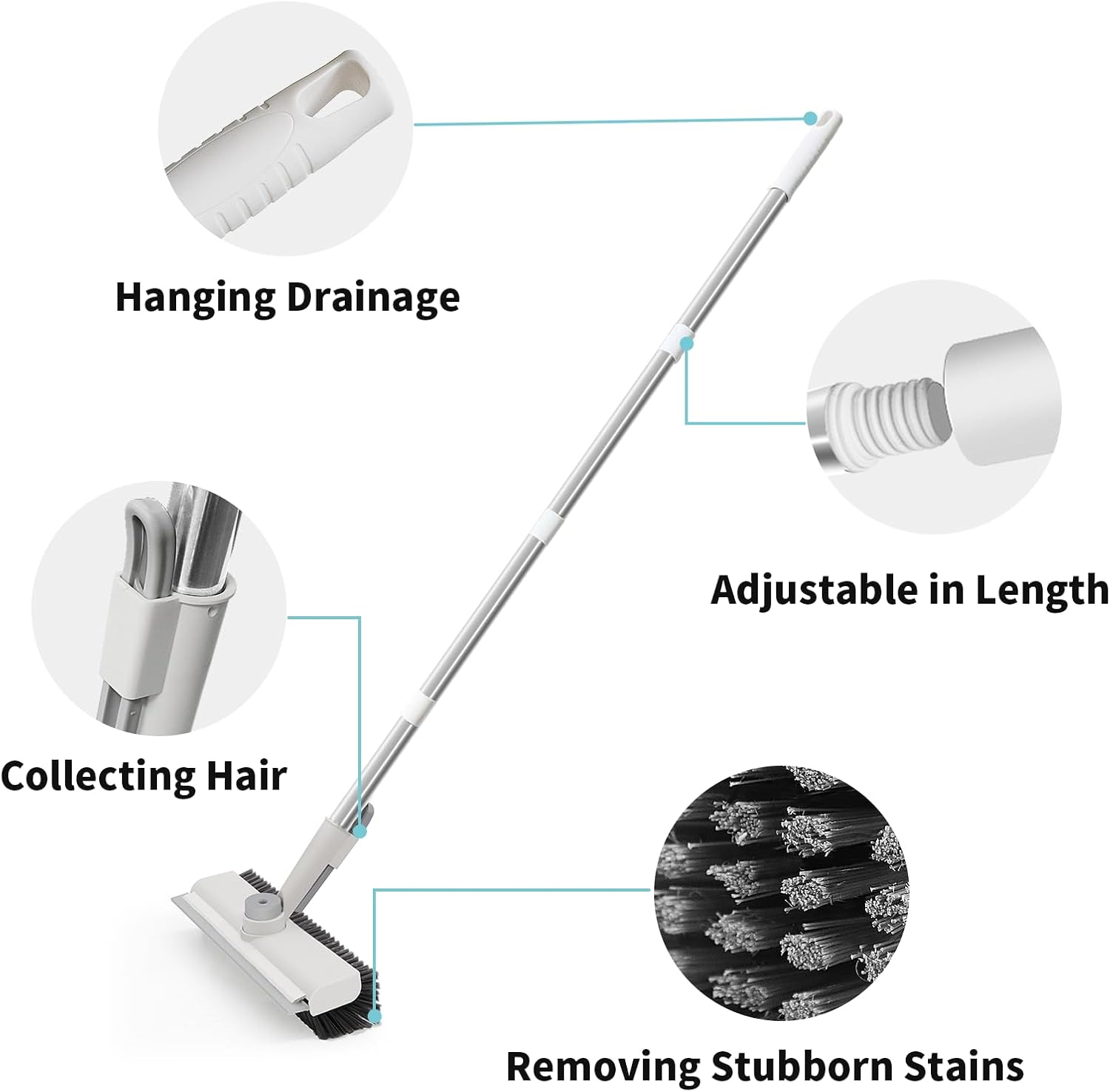 Fresco Floor Scrub Brush | 3-in-1 Heavy-Duty with Long Handle 6