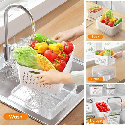FreshBox Food Storage Container | Airtight, BPA-Free with Removable Colander 4