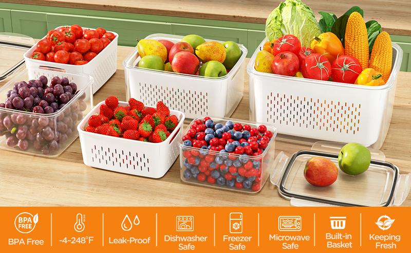 FreshBox Food Storage Container | Airtight, BPA-Free with Removable Colander 5