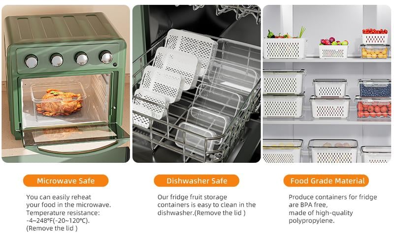 FreshBox Food Storage Container | Airtight, BPA-Free with Removable Colander 6