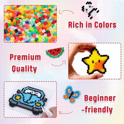 Fuzzy Bead Art Kit | 28,000 Mini Fuse Beads in 24 or 48 Colors 5