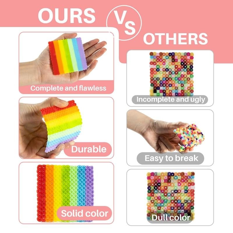 Fuzzy Bead Art Kit | 28,000 Mini Fuse Beads in 24 or 48 Colors 6