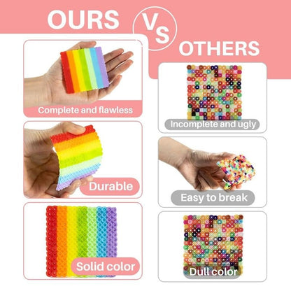 Fuzzy Bead Art Kit | 28,000 Mini Fuse Beads in 24 or 48 Colors 6