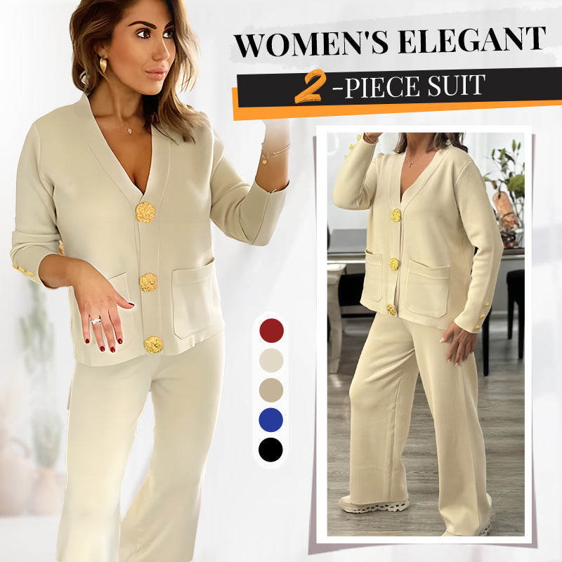 Gala Wide Leg Pant Suit | Soft Fabric, V-Neck Design 1