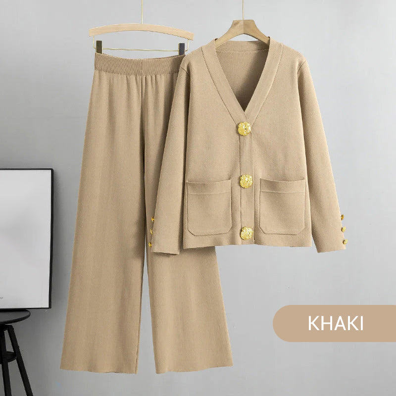 Gala Wide Leg Pant Suit | Soft Fabric, V-Neck Design 10