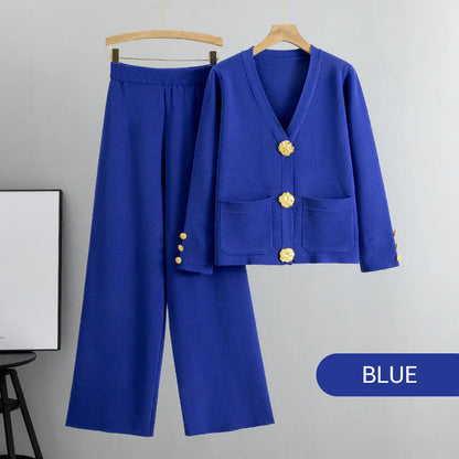 Gala Wide Leg Pant Suit | Soft Fabric, V-Neck Design 11