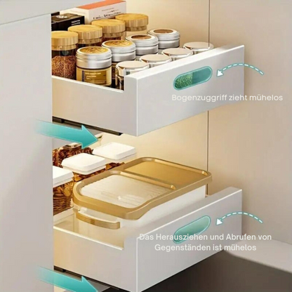 GlideNest Kitchen Drawer Organizer | Effortless Pull-Out Design, Tool-Free Installation 4