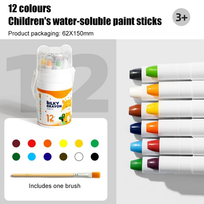 Glimmer Jumbo Crayons | Easy Grip, Non-Toxic for Toddlers 1