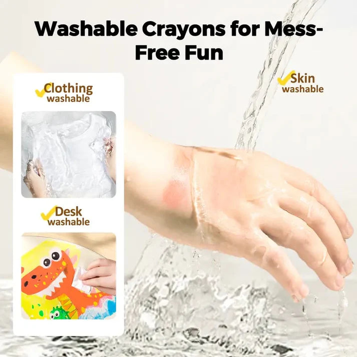 Glimmer Jumbo Crayons | Easy Grip, Non-Toxic for Toddlers 3