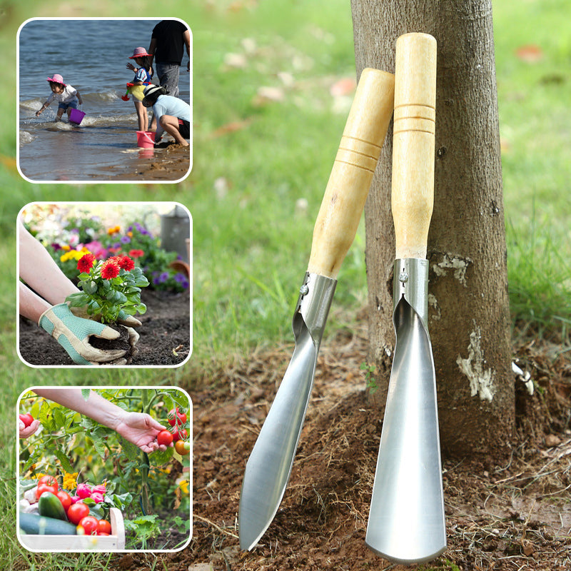 Grove Gardening Tools Set | Stainless Steel Weeding Shovel, Trowel, Rake 3