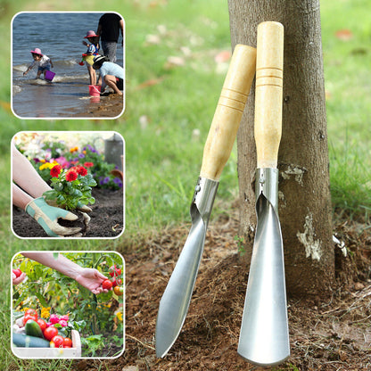 Grove Gardening Tools Set | Stainless Steel Weeding Shovel, Trowel, Rake 3