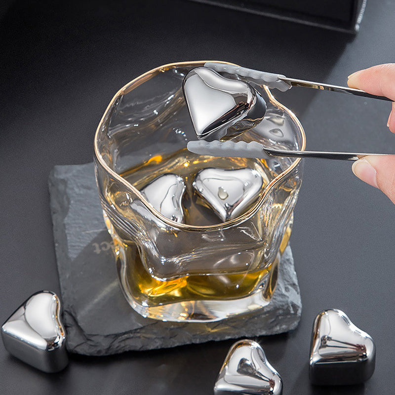 Hearthstone Ice Cubes Set | Stainless Steel, Reusable, Heart-Shaped 1