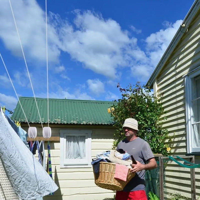 InvisiLine Retractable Clothesline | Double-Line, Indoor/Outdoor Use, Telescopic Design 2
