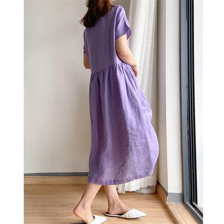 Jade Maxi Dress | Linen Cotton, Japanese Style, Elegant Design 3