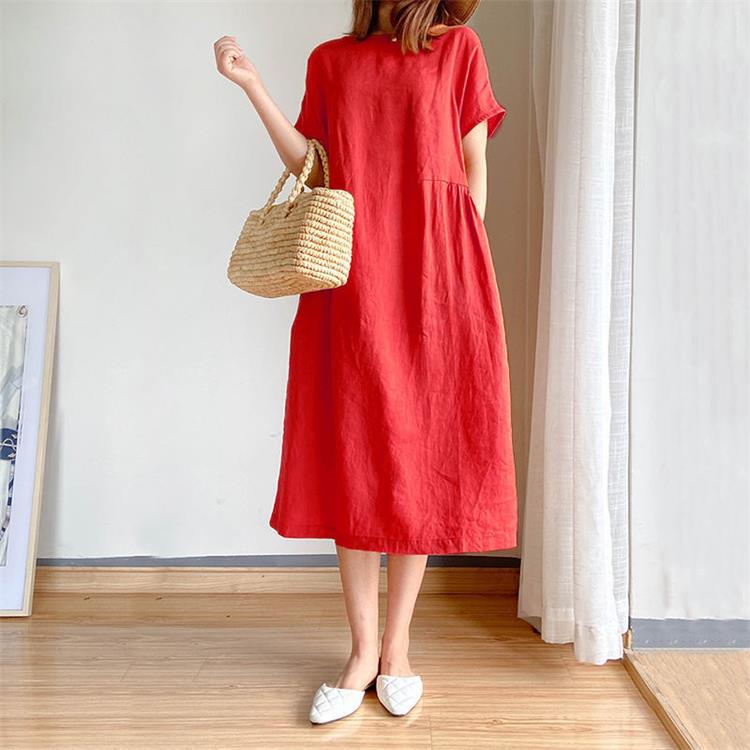 Jade Maxi Dress | Linen Cotton, Japanese Style, Elegant Design 5