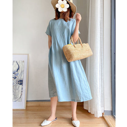 Jade Maxi Dress | Linen Cotton, Japanese Style, Elegant Design 6