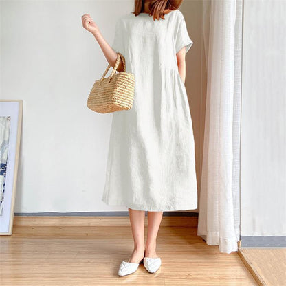 Jade Maxi Dress | Linen Cotton, Japanese Style, Elegant Design 7
