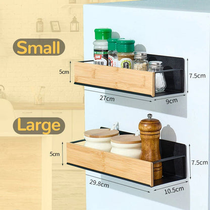 Kira Magnetic Shelf Organizer | Carbon Steel and Pear Wood 8