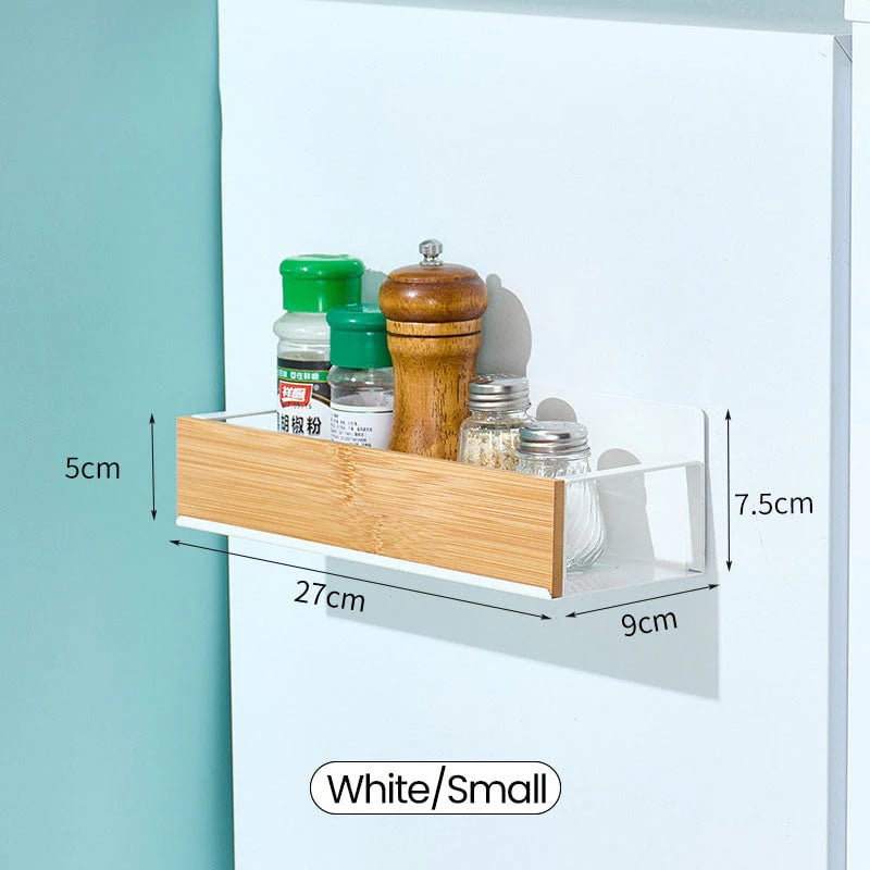 Kira Magnetic Shelf Organizer | Carbon Steel and Pear Wood 9