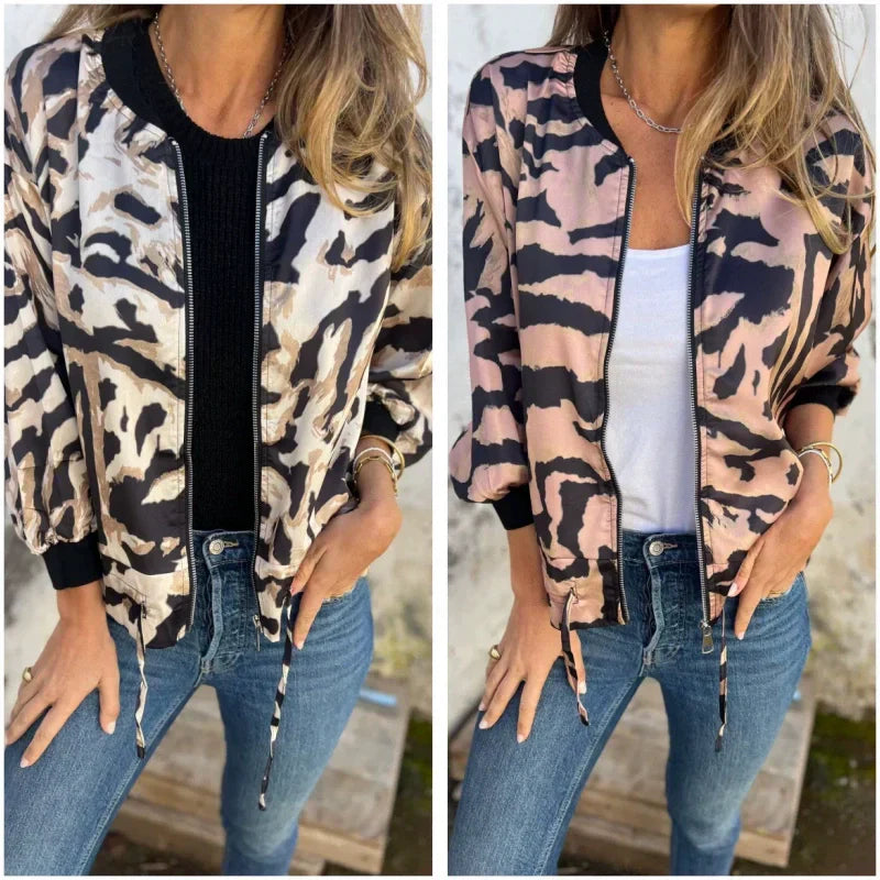 Lara Bomber Jacket Women | Bold Zebra Print, Lightweight Comfort 2