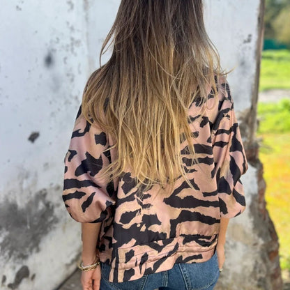 Lara Bomber Jacket Women | Bold Zebra Print, Lightweight Comfort 4
