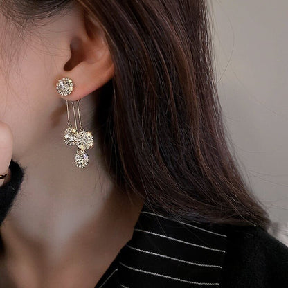 Lara Petal Earrings | Hypoallergenic Gold Plated, Zirconia Sparkle for Women 3