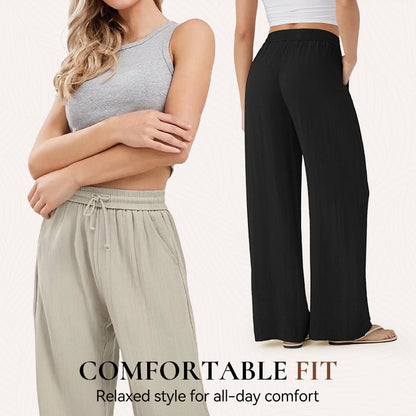 Lira Casual Pants | Lightweight Breathable, Elastic Drawstring for Women 0