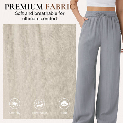 Lira Casual Pants | Lightweight Breathable, Elastic Drawstring for Women 3