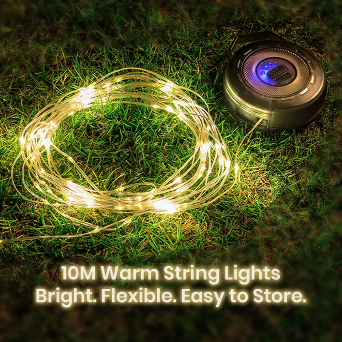 Luma Camping Light | Retractable Lantern & String Lights 4