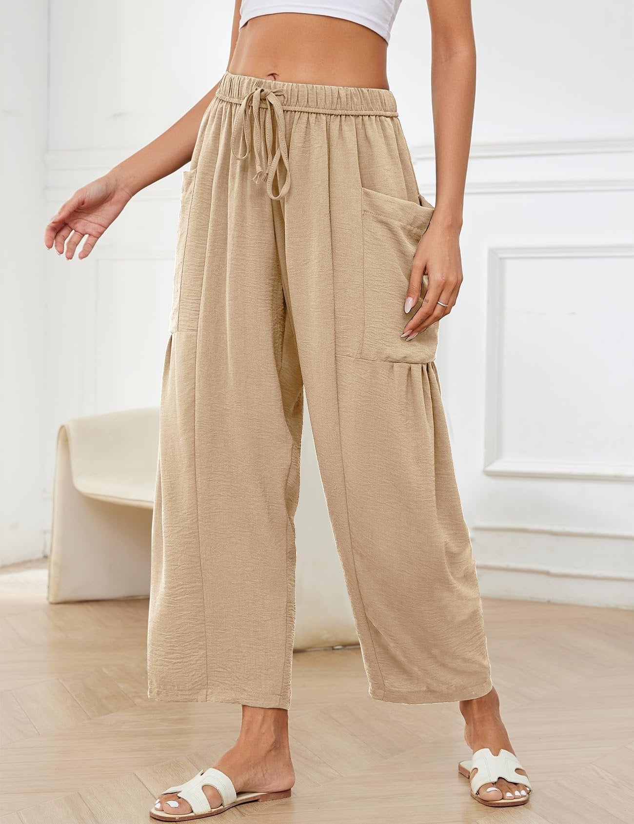 Luna Linen Pants | Lightweight, High-Waisted 2