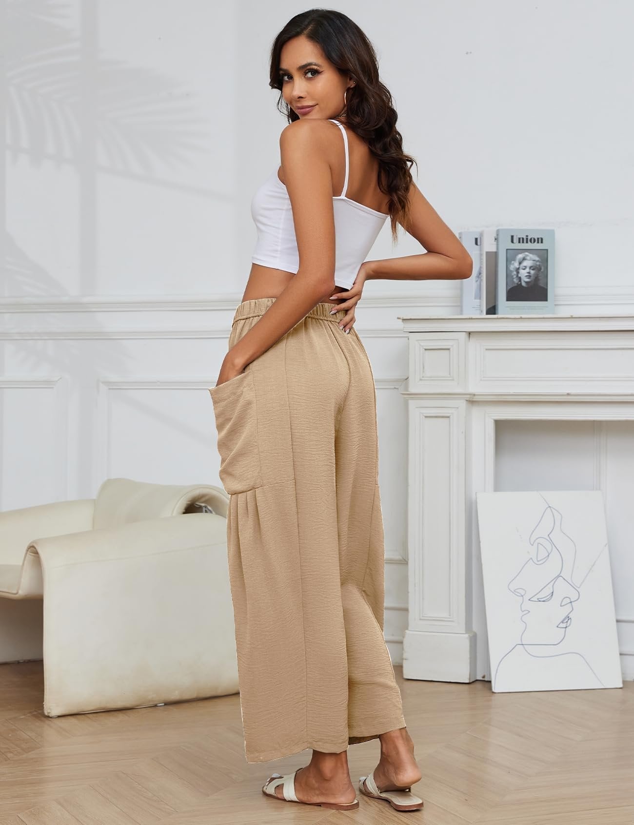 Luna Linen Pants | Lightweight, High-Waisted 3