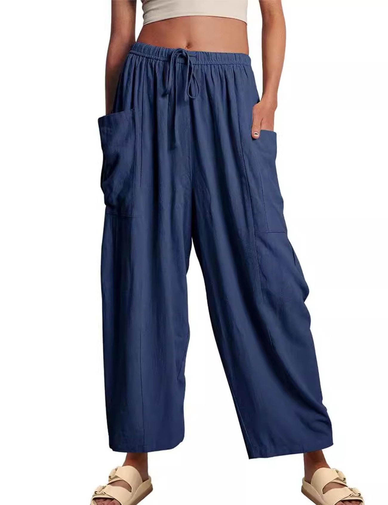 Luna Linen Pants | Lightweight, High-Waisted 9