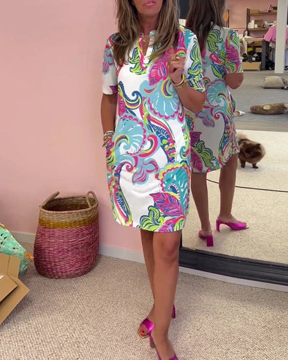Luna Midi Dress | Vibrant Print, Lightweight Polyester 2