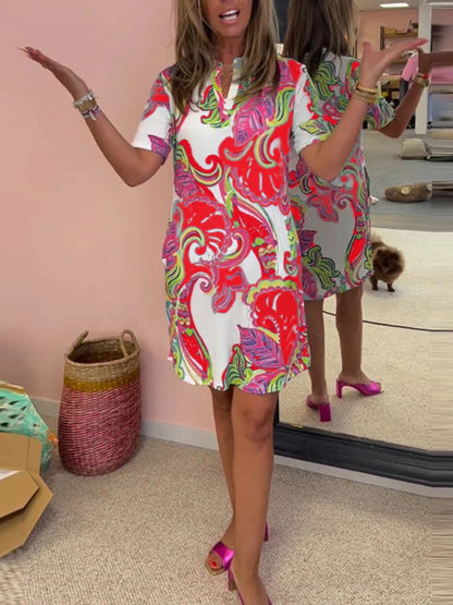 Luna Midi Dress | Vibrant Print, Lightweight Polyester 5