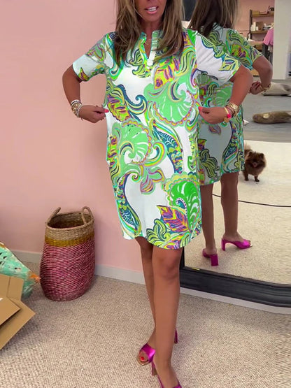 Luna Midi Dress | Vibrant Print, Lightweight Polyester 8