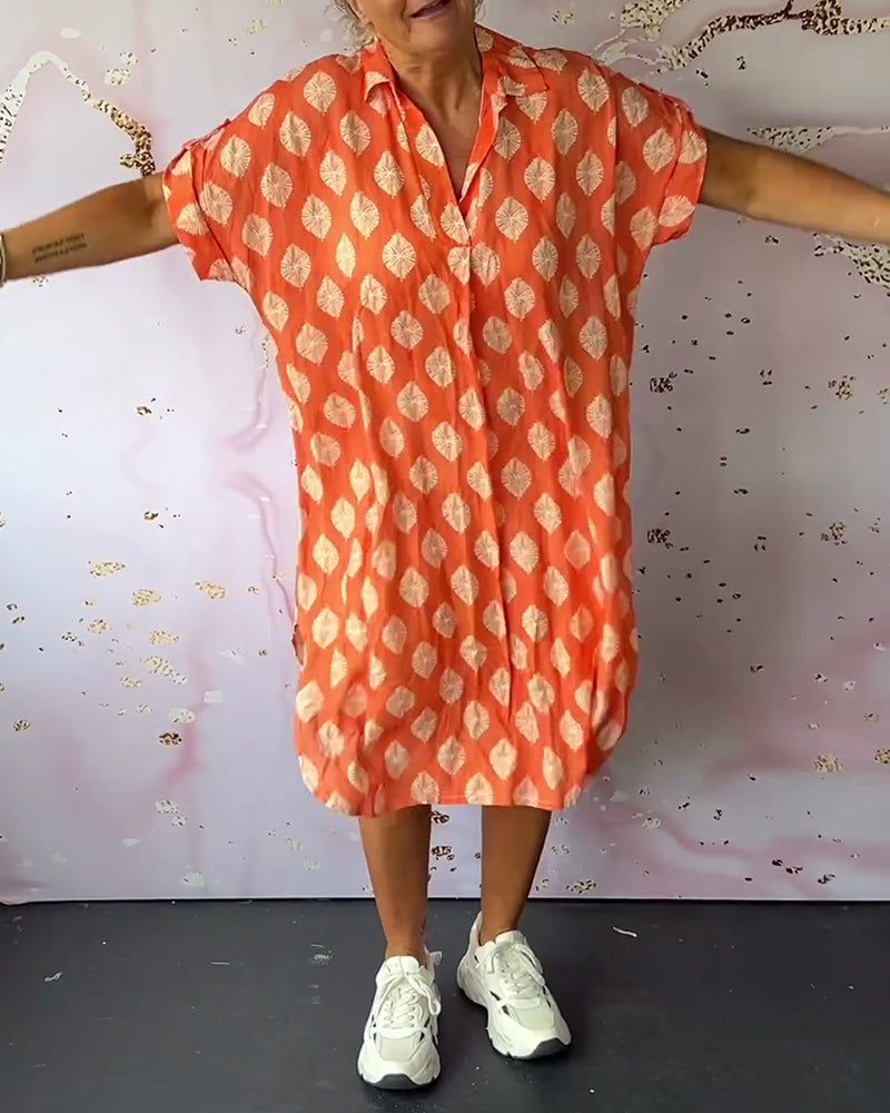 Luna Printed Shirt Dress | Comfortable Loose Fit 4