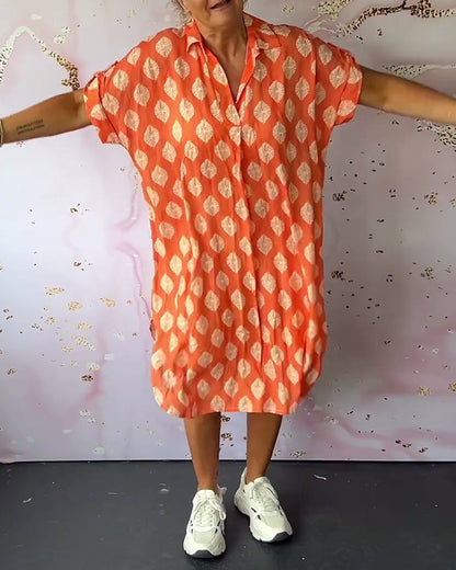 Luna Printed Shirt Dress | Comfortable Loose Fit 4