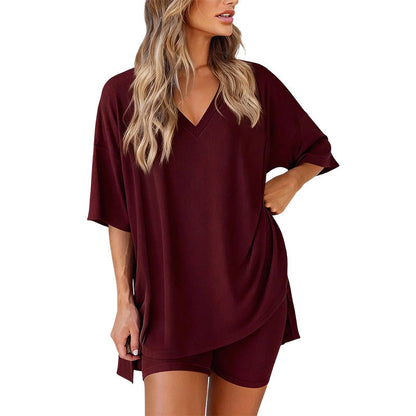 Luna Two Piece Set | Comfortable Pullover Tee and High-Waisted Shorts for Women 15