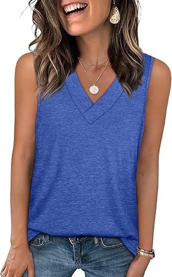 Luna White Tank Top for Women | Soft, Sleeveless V-Neck, Casual Fit 9