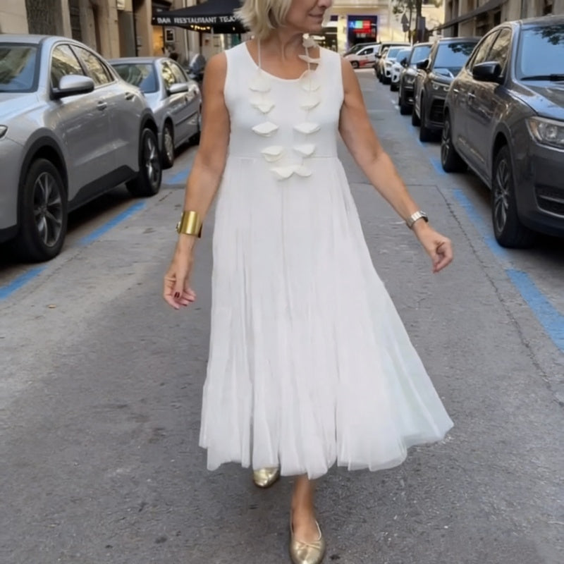 Luna Women's Set | Relaxed Knit Top & Elegant Mesh Dress, Two-Piece Loungewear 4