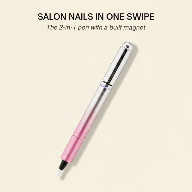 Lunelle Nail Pen | 2-in-1 Magnetic with Precision Brush Applicator 0