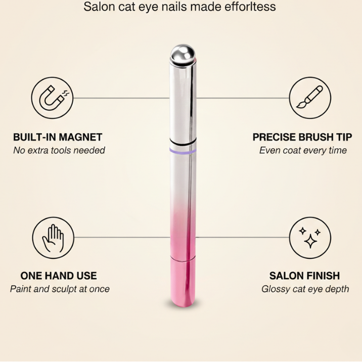 Lunelle Nail Pen | 2-in-1 Magnetic with Precision Brush Applicator 1