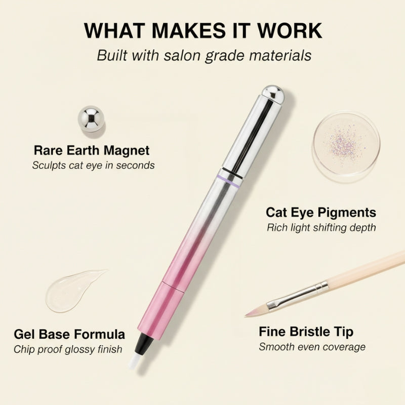 Lunelle Nail Pen | 2-in-1 Magnetic with Precision Brush Applicator 2