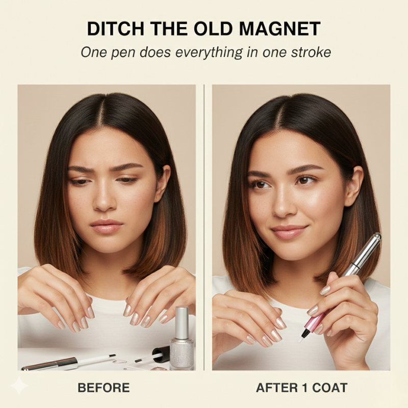 Lunelle Nail Pen | 2-in-1 Magnetic with Precision Brush Applicator 3