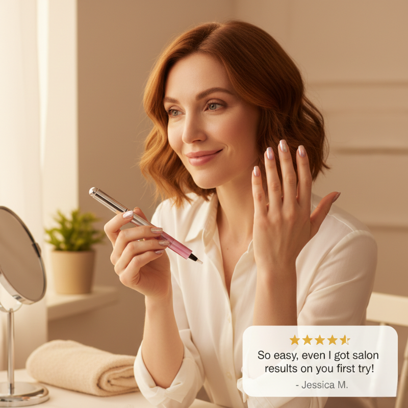 Lunelle Nail Pen | 2-in-1 Magnetic with Precision Brush Applicator 4