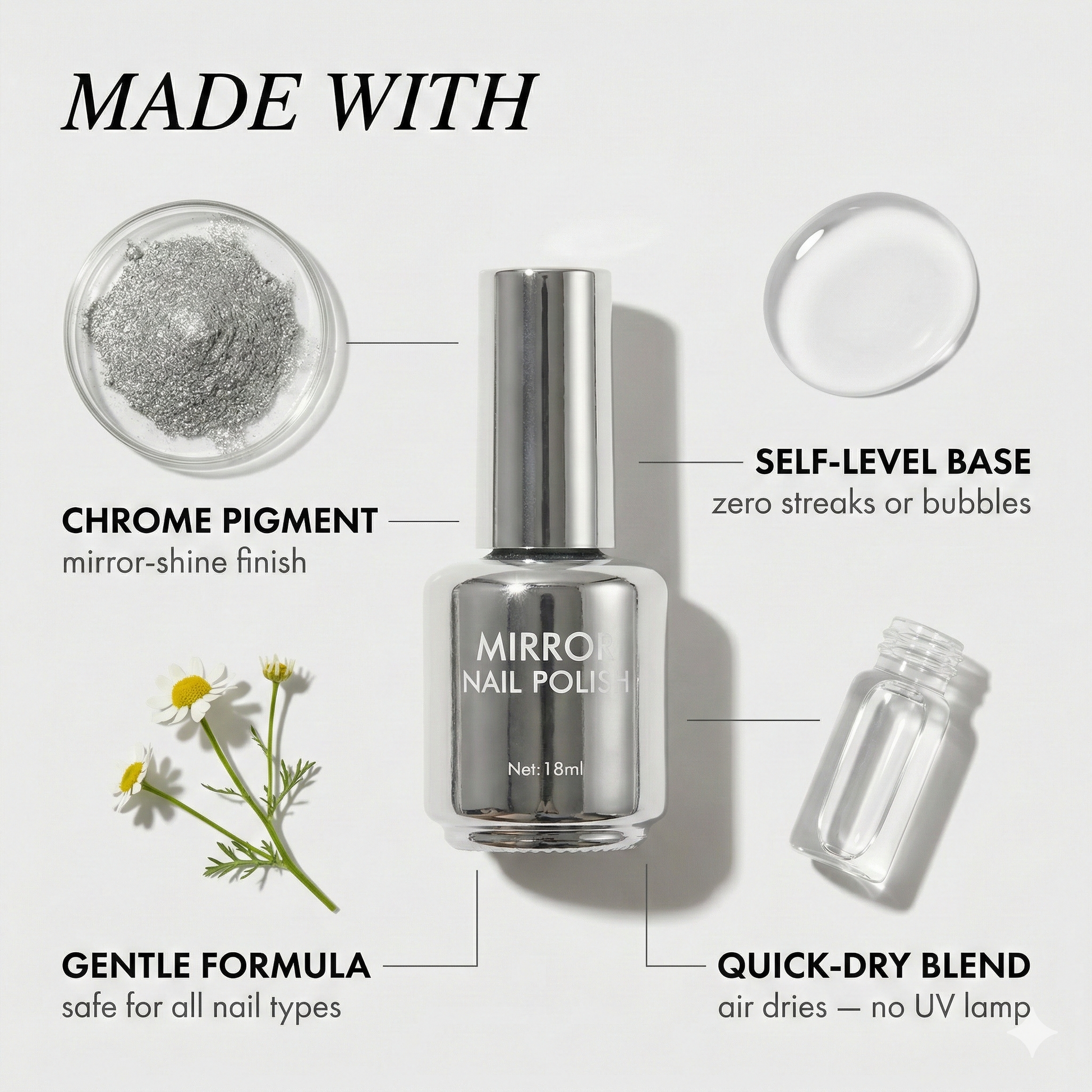 Lusoire Liquid Chrome Nail Polish | High-Gloss, Easy Application 3